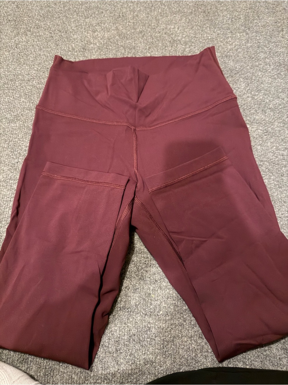 High-Waist Maroon Leggings